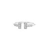 Open Tiffany & Co Smile T ring in white gold and diamonds - 00pp thumbnail