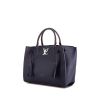 Bolso de mano Louis Vuitton Lockme en cuero azul marino - 00pp thumbnail