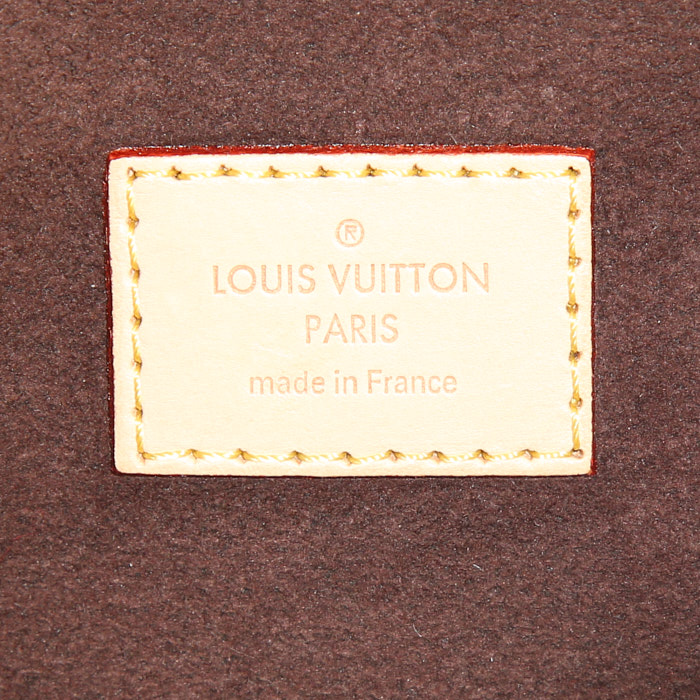 Sac bandoulière Louis Vuitton Metis en toile monogram marron et cuir naturel - Detail D4
