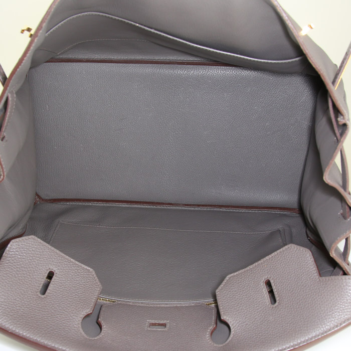 Hermès Birkin 40 cm bag in etoupe togo leather - Detail D2