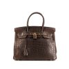 Hermes Birkin 30 cm handbag in brown Cacao niloticus crocodile - 360 thumbnail