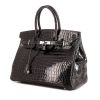 Hermes Birkin 35 cm handbag in black porosus crocodile - 00pp thumbnail