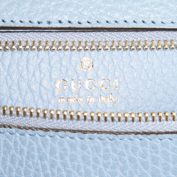 Sac cabas Gucci Swing en cuir grainé beige - Detail D3