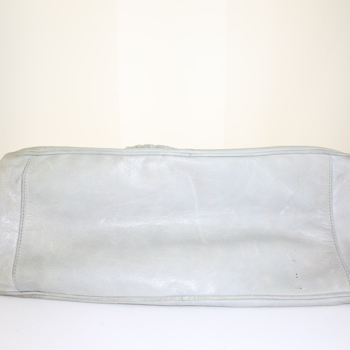 Sac Balenciaga en cuir gris - Detail D4