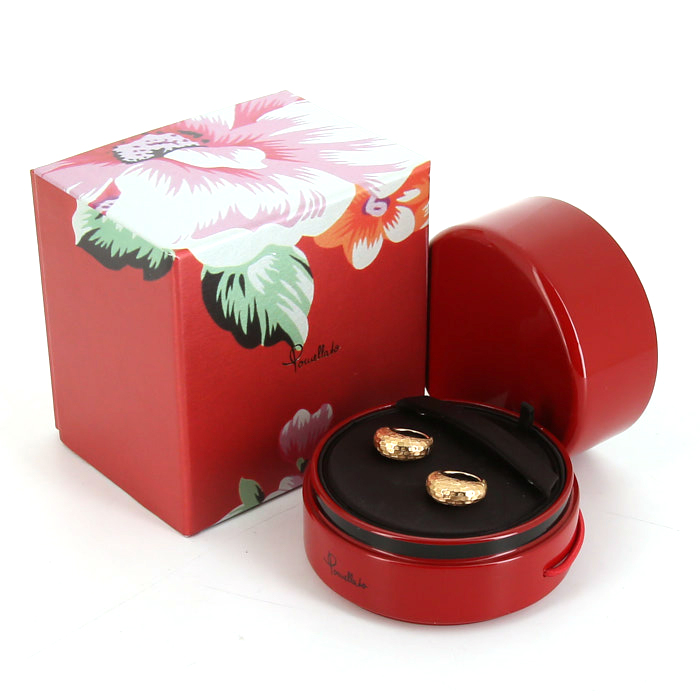 Pomellato Duna small hoop earrings in pink gold - Detail D2