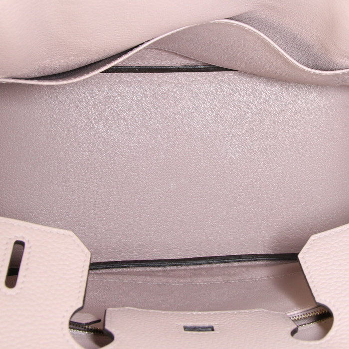 Hermes Birkin 30 cm handbag in pink togo leather - Detail D2