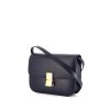 Celine Classic Box handbag in blue grained leather - 00pp thumbnail