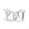 Rigid Hermès Cythère cuff bracelet in silver - 00pp thumbnail