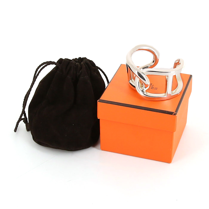 Brazalete rígido Hermès Cythère en plata