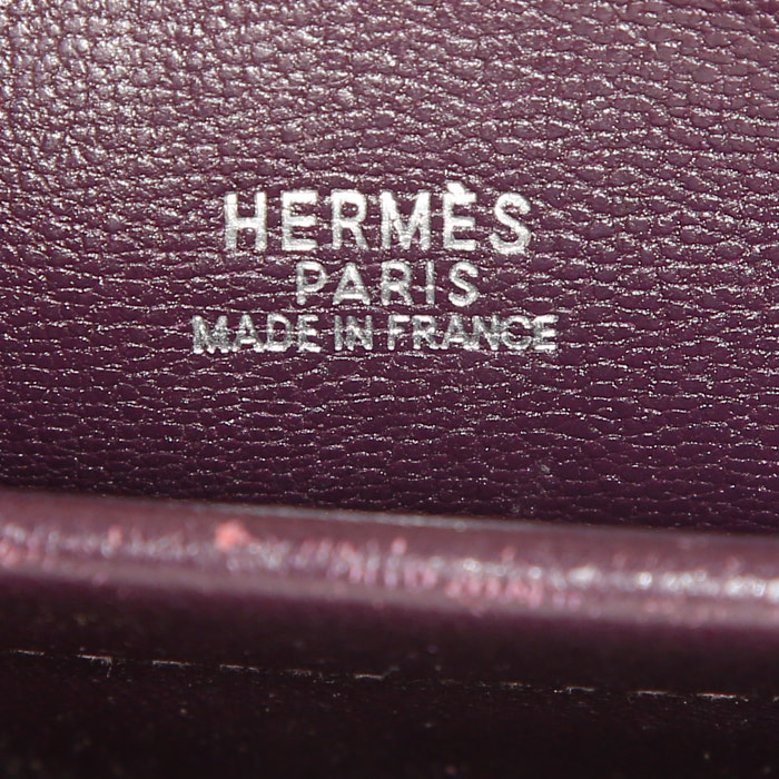 Hermes Caravane handbag in purple epsom leather - Detail D3
