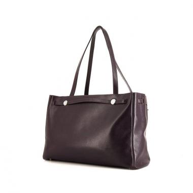 Bolso de mano Hermes Caravane en cuero epsom violeta