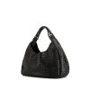 Bottega Veneta handbag in black braided leather - 00pp thumbnail