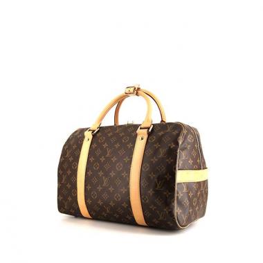 Sac de week end Louis Vuitton en toile monogram enduite marron et cuir naturel