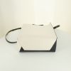 Marni shopping bag in dark green, white and black leather - Detail D5 thumbnail