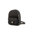 Chanel Sac à dos backpack in black quilted grained leather - 00pp thumbnail