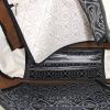 Shopping bag Chanel Deauville in tela cerata bicolore nera e bianca - Detail D3 thumbnail