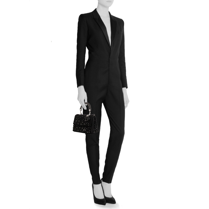 Dior Be Dior shoulder bag in black canvas - Detail D1