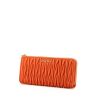 Miu Miu Matelassé wallet in orange leather - 00pp thumbnail