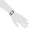 Cartier Tank watch in stainless steel Ref:  2302 Circa  2000 - Detail D1 thumbnail