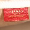 Hermes Victoria travel bag in beige coated canvas and red togo leather - Detail D3 thumbnail