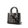 Borsa Dior Lady Dior in pelle verniciata nera - 00pp thumbnail