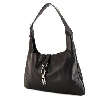 Bolso de mano Gucci Jackie en cuero negro