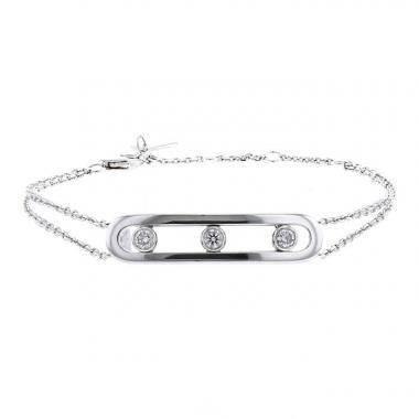 Brazalete Messika Move en oro blanco y diamantes