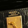 Borsa Hermes Kelly 28 cm in coccodrillo marino nero - Detail D4 thumbnail