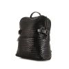 Bottega Veneta backpack in black intrecciato leather - 00pp thumbnail