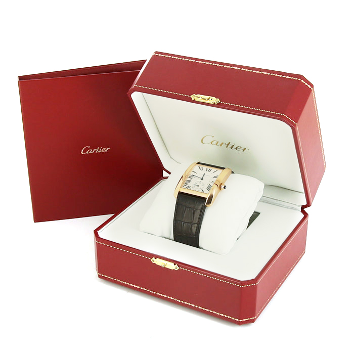 Cartier Tank watch in pink gold Ref:  3590 Circa  2010 - Detail D3