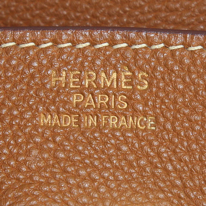 Borsa Hermes Birkin 35 cm in pelle togo gold - Detail D3