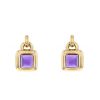Chanel pendants earrings in yellow gold and amethyst - 00pp thumbnail