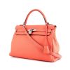 Hermes Kelly 32 cm handbag in Shrimp Pink togo leather - 00pp thumbnail