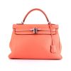 Hermes Kelly 32 cm handbag in Shrimp Pink togo leather - 360 thumbnail