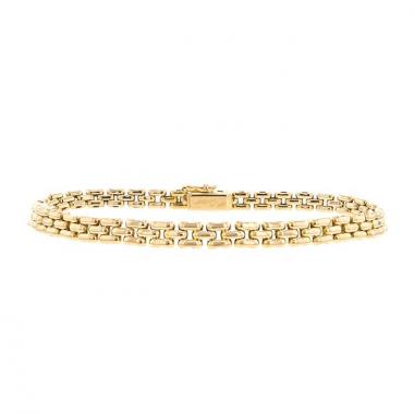 Flexible Cartier Maillon Panthère small model bracelet in yellow gold
