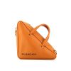 Balenciaga Triangle Duffle shoulder bag in orange leather - 360 thumbnail