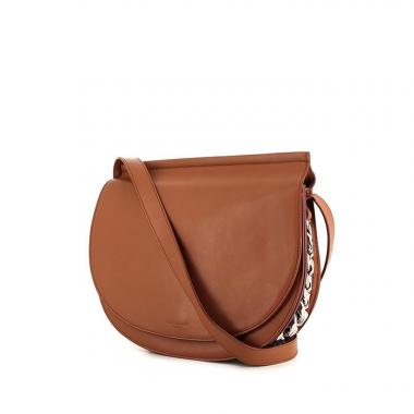 Borsa a tracolla Givenchy Infinity modello medio in pelle marrone decorata con catene