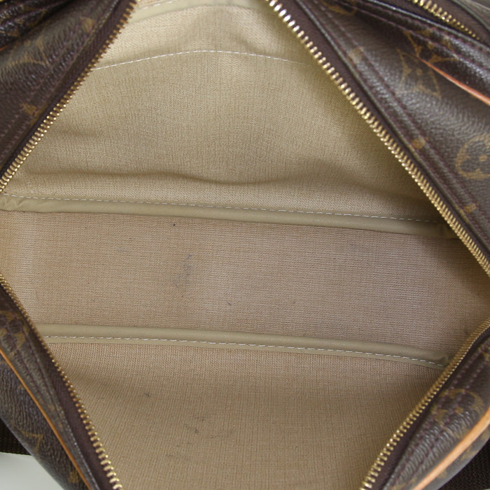 Borsa a tracolla Louis Vuitton Reporter in tela monogram e pelle naturale - Detail D2