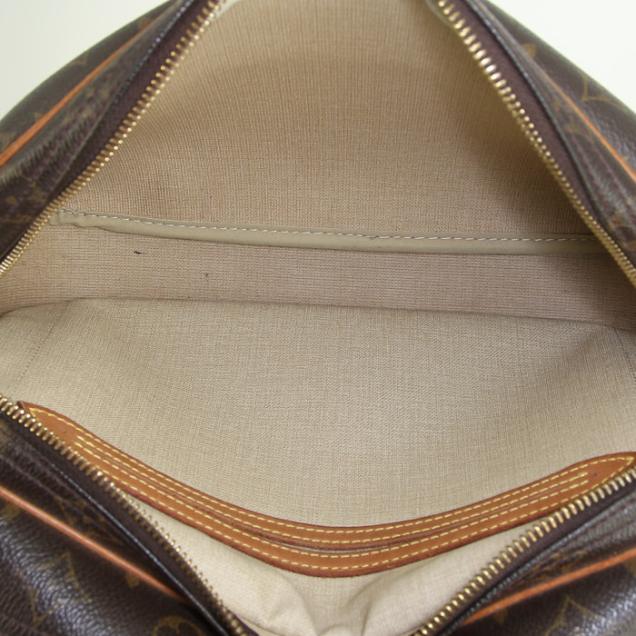Borsa a tracolla Louis Vuitton Reporter in tela monogram e pelle naturale - Detail D3
