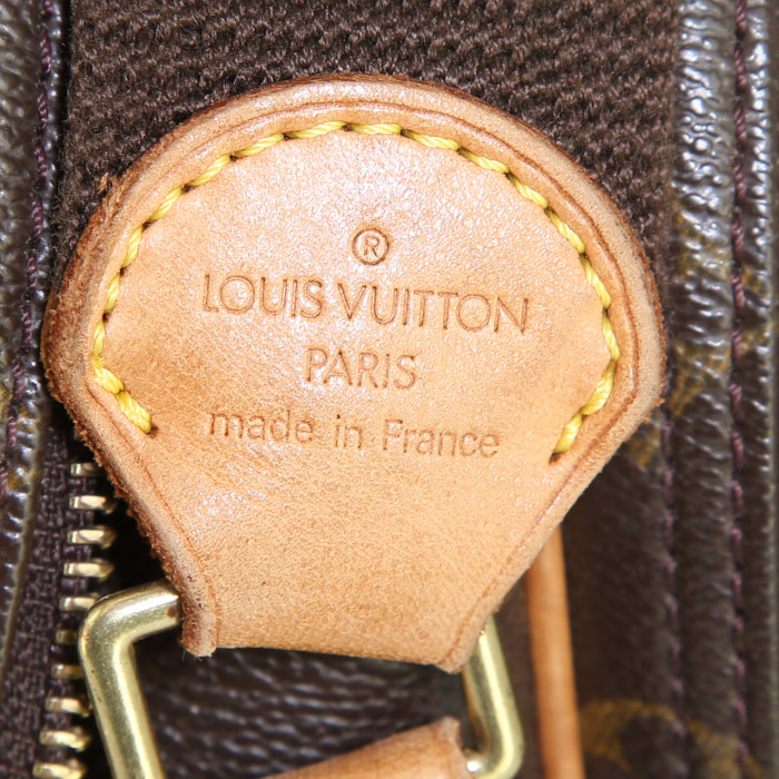 Borsa a tracolla Louis Vuitton Reporter in tela monogram e pelle naturale - Detail D4