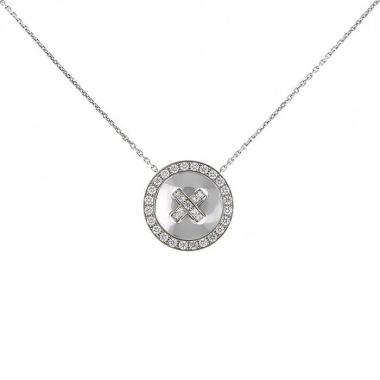 Van Cleef & Arpels Boutonnière necklace in white gold and diamonds