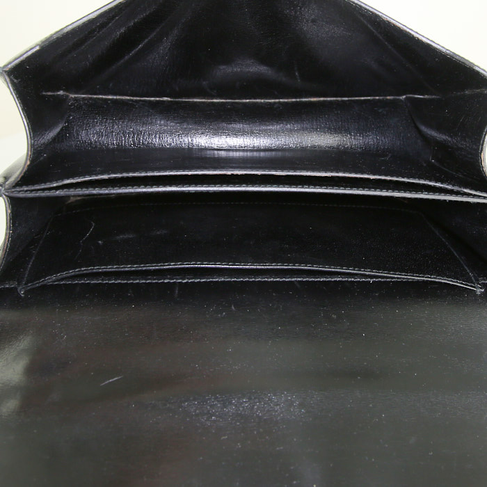Borsa Hermès Dolly in pelle box nera - Detail D3