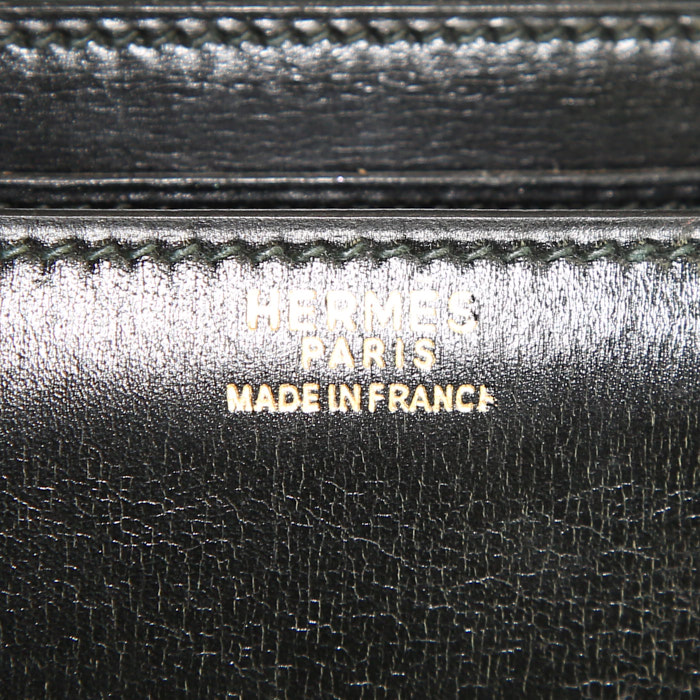 Borsa Hermès Dolly in pelle box nera - Detail D4