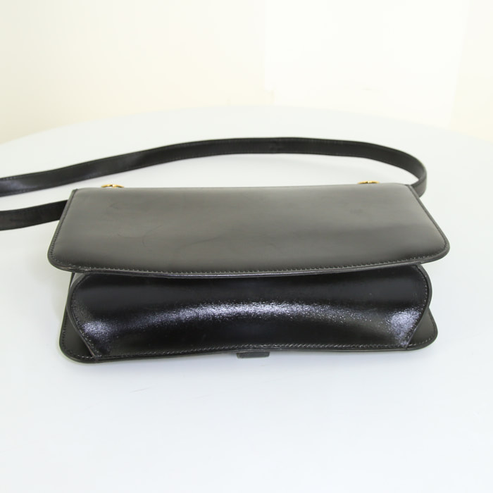 Borsa Hermès Dolly in pelle box nera - Detail D5