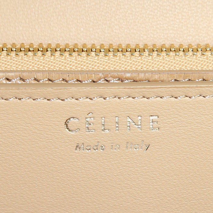 Celine  Classic Box handbag  in beige lizzard - Detail D3