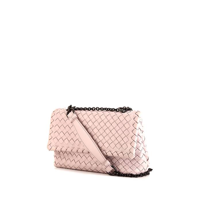 Bottega Veneta Intrecciato Nodini Crossbody - Pink Crossbody Bags, Handbags  - BOT203028