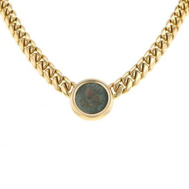 Bulgari Monete necklace in yellow gold and bronze