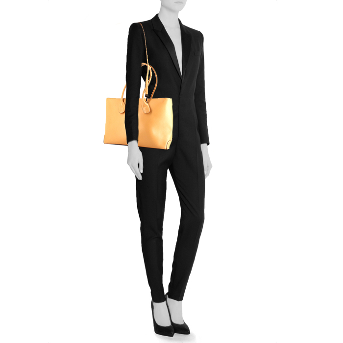 Tod's D-Bag shopping bag in beige leather - Detail D2