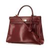 Hermes Kelly 35 cm handbag in burgundy box leather - 00pp thumbnail