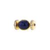 Vintage 1990's ring in yellow gold,  sapphire and ruby - 00pp thumbnail